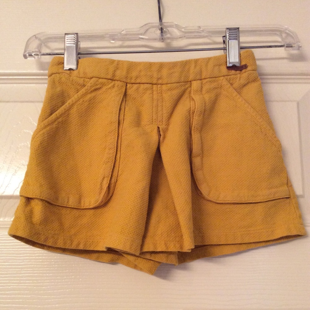 Zara Girls Mustard Colored Shorts
